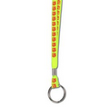 Direct Screen Printed Lanyard with Split Ring (18"x3/8")